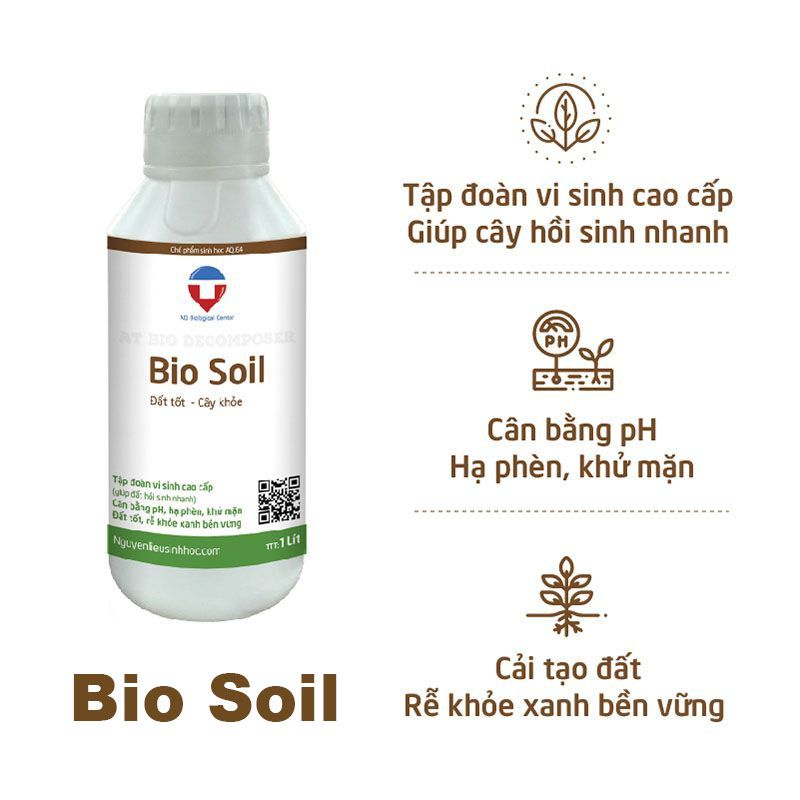 Chế phẩm sinh học cải tạo đất Bio Soil hạ phèn, khử mặn, pH