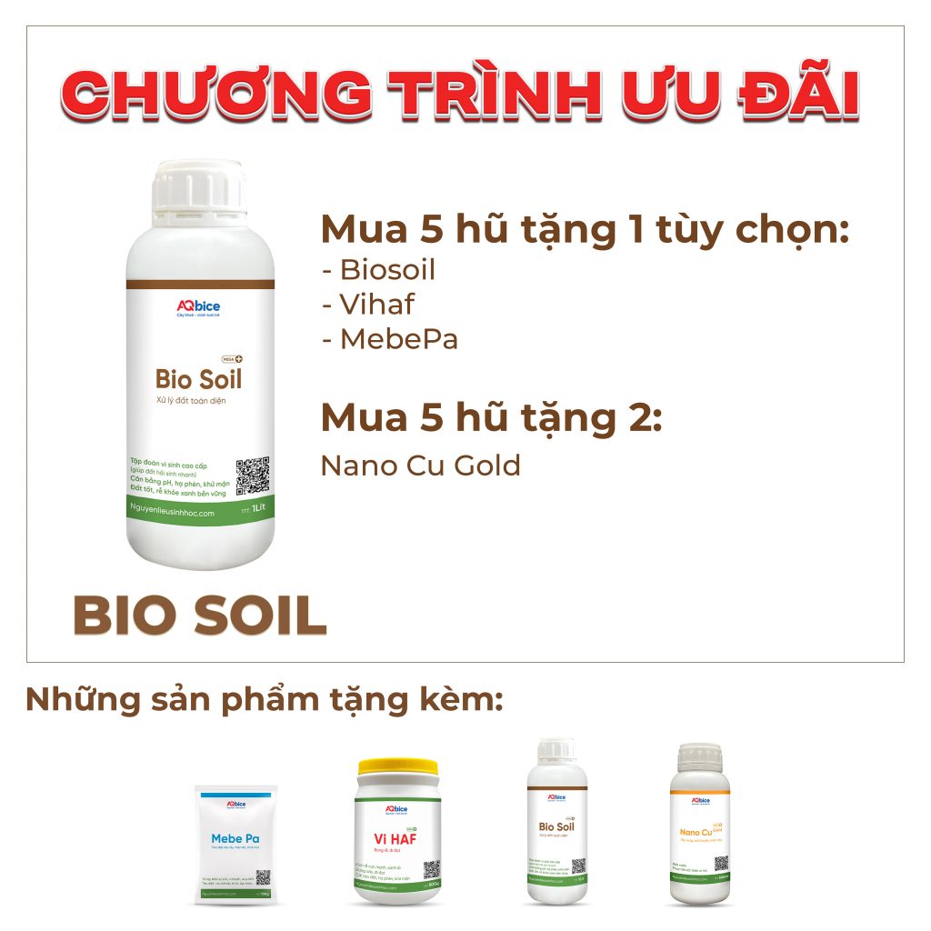 Chế phẩm sinh học cải tạo đất Bio Soil hạ phèn, khử mặn, pH