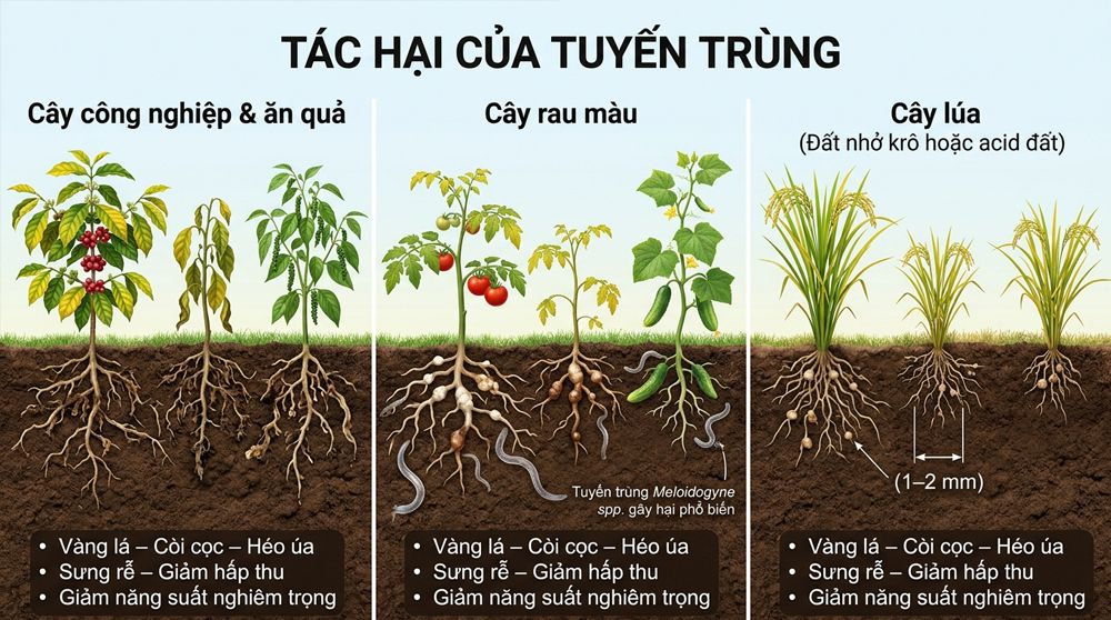 Padave Cha - Thợ săn tuyến trùng, phục hồi và bảo vệ bộ rễ 11 Thuốc trị tuyến trùng rễ Padave Cha tái tạo và bảo vệ bộ rễ