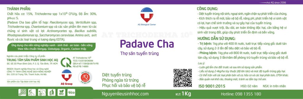 Thuốc trị tuyến trùng rễ Padave Cha tái tạo và bảo vệ bộ rễ